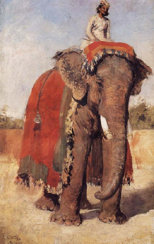 Edwin Lord Weeks A State Elephant at Bikaner Rajasthan Germany oil painting art